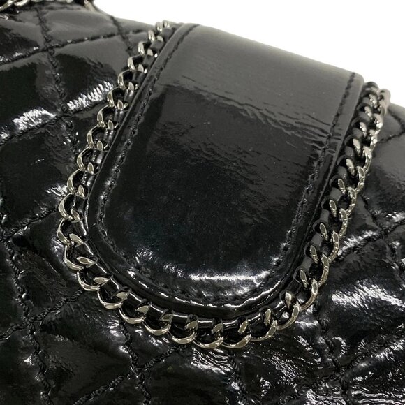 Auth CHANEL Luxury Line Black Patent Leather Handbag - Picture 8 of 16